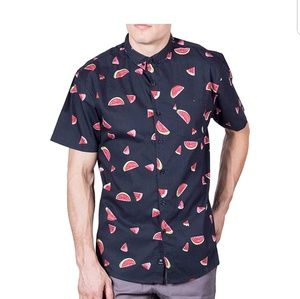 Men's Watermelon Print Button Down